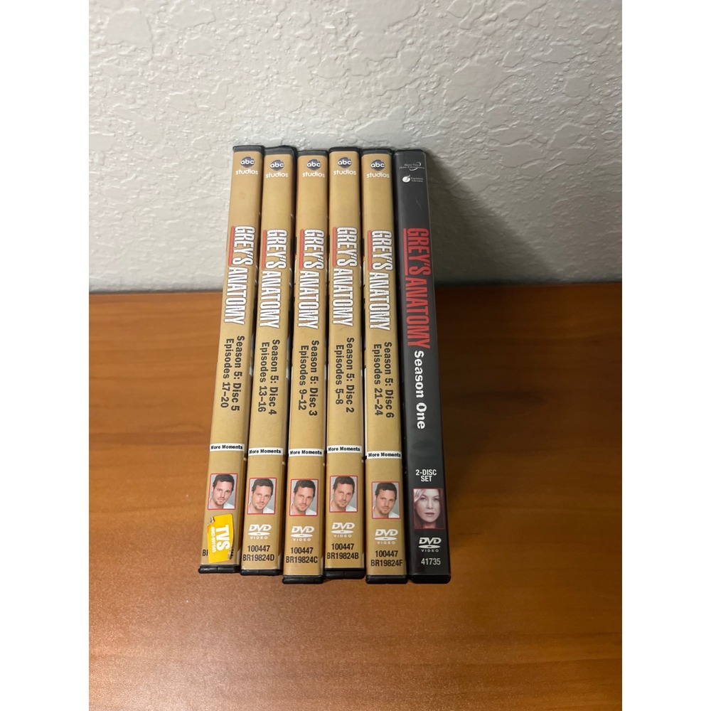 Greys Anatomy Season 1 Complete and Season 5 Partial DVD Lot ABC Studios Drama